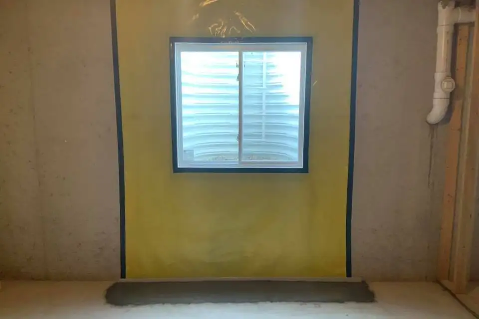 Lovell Basement Solutions, LLC installation of new Egress window in the basement - Edwardsville, IL